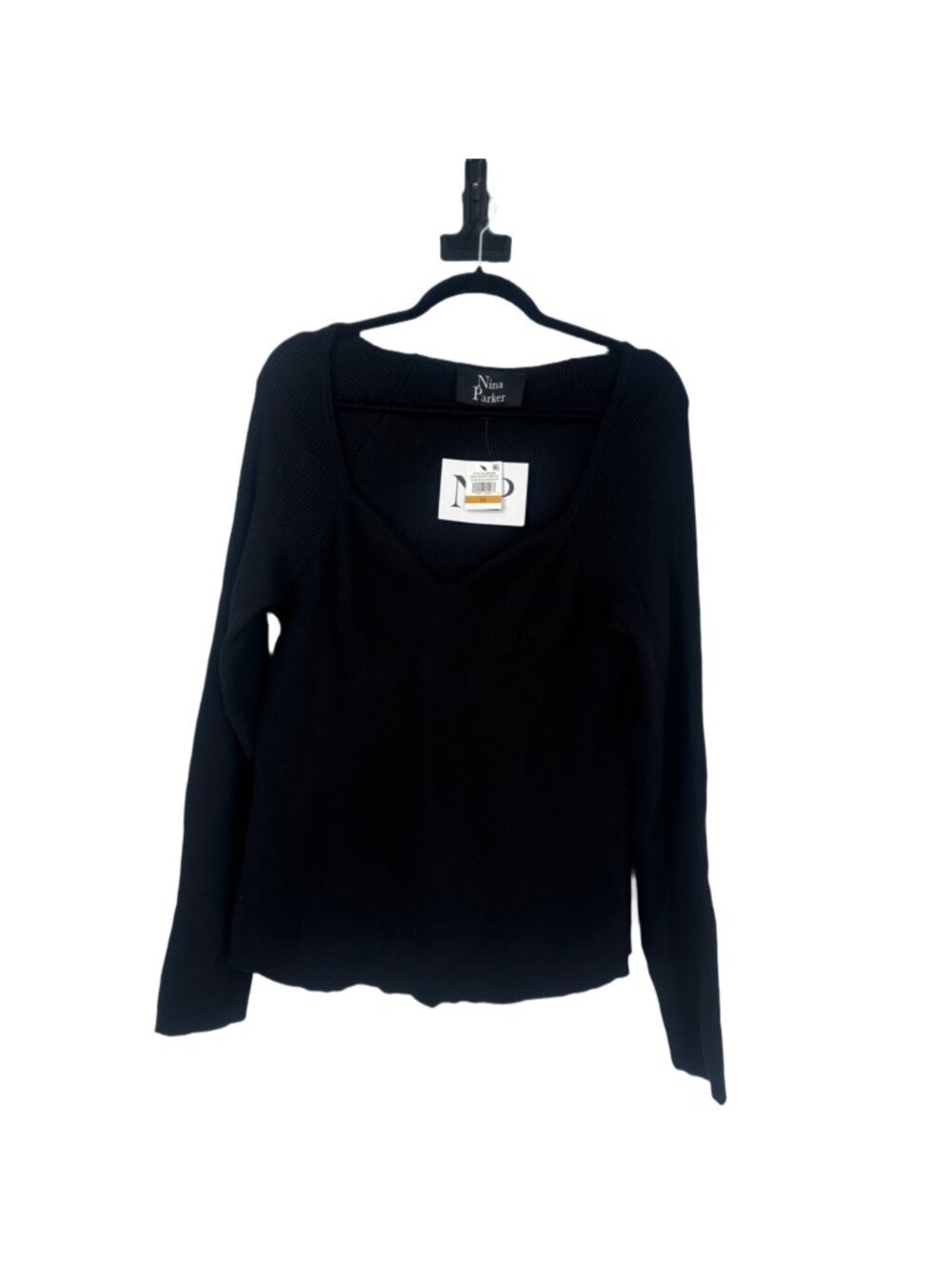 Nina Parker Women’s Corset Ribbed Top 3XL Black NWT Plus Size Night Out